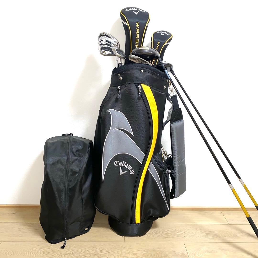 送料込キャロウェイ メンズ用ゴルフクラブ フルセット☆初心者S右キャディバッグ付