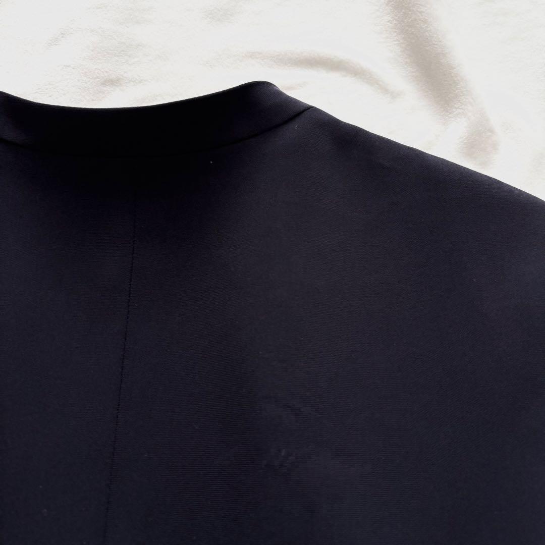 極美品☆23区 トリアセダブルジョーゼット　Vネック ジャケット　ノーカラー　M