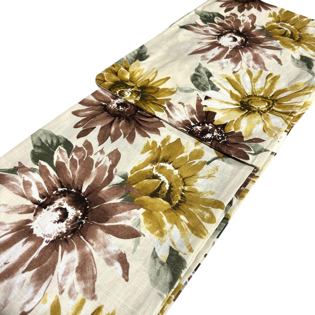 ゆかた　お仕立て上がり　プレタ　ひまわり　綿