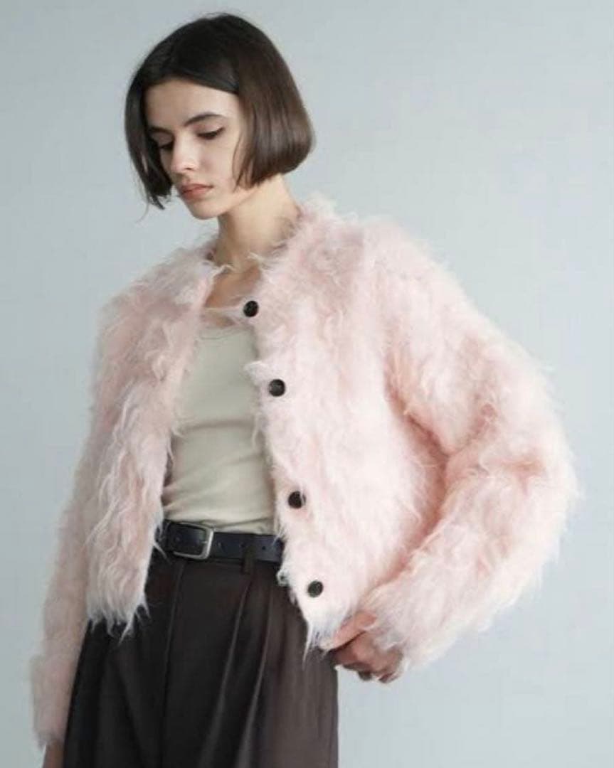 完売品♡定価3万 CLANE クラネ シャギーショートニットカーディガン 【M】