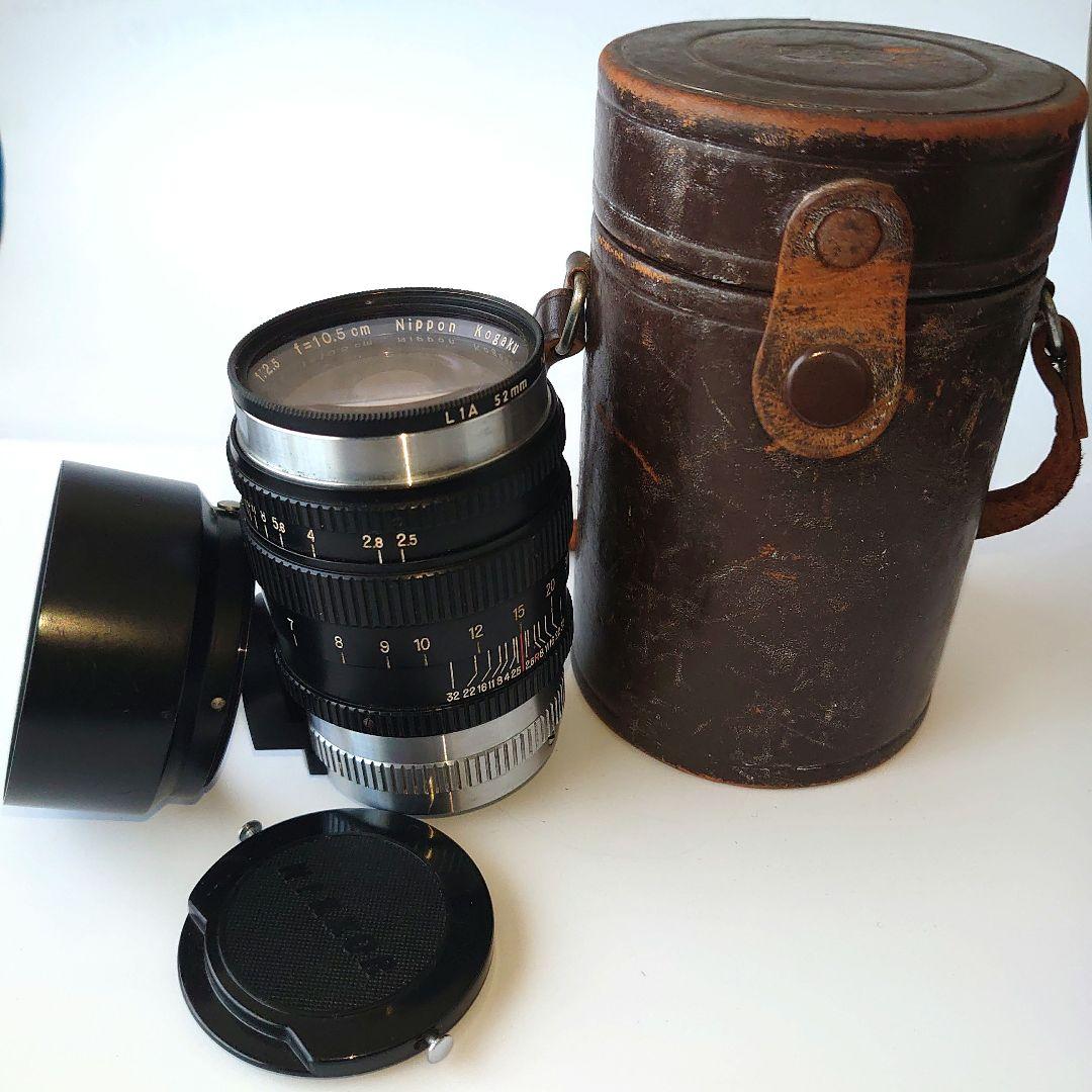 ＮikkorＰ−C AUTO 105mm Ｆ2.5スクリューマウント 革ケース付