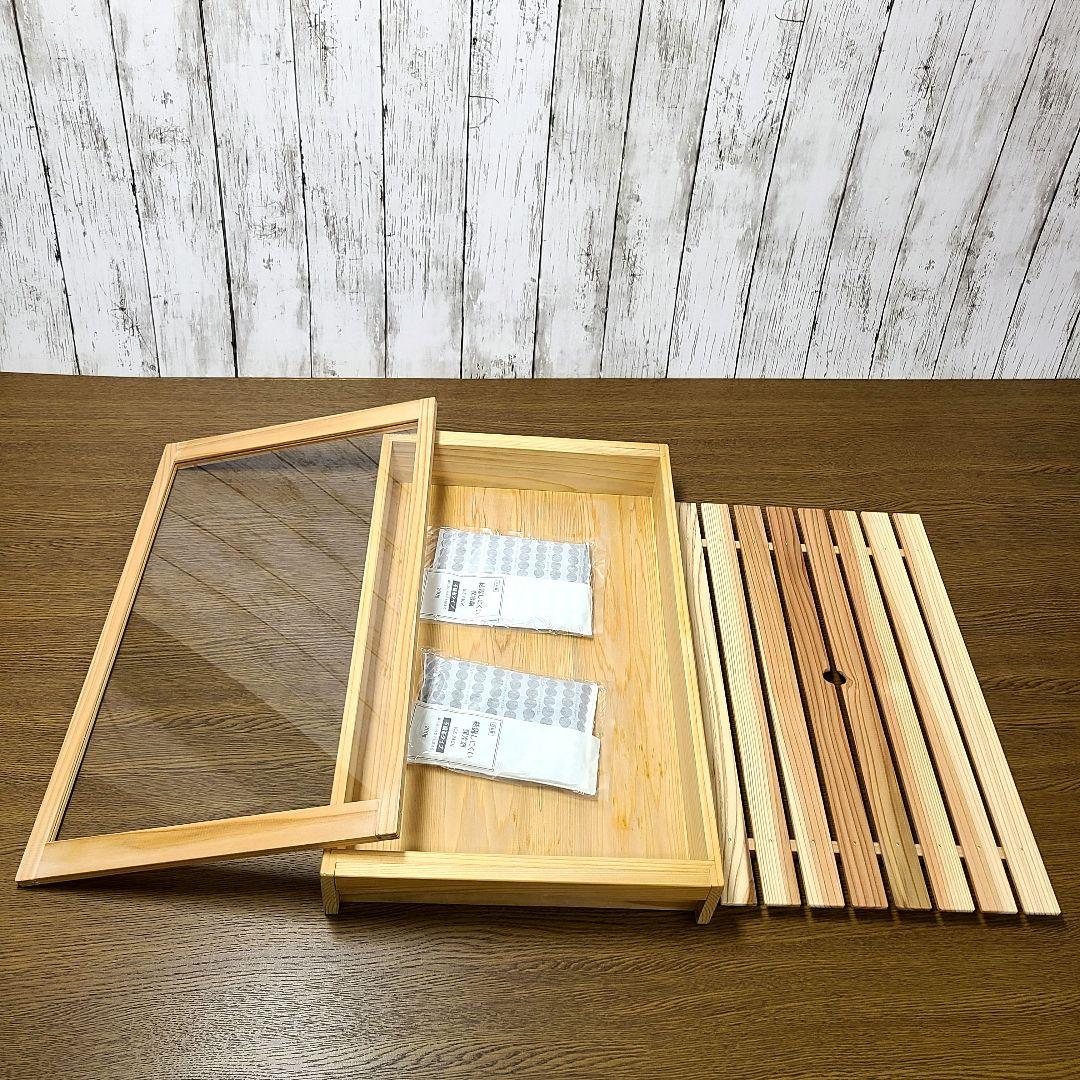 No1931【保冷剤付き】 寿司ネタケース ネタ箱　目皿・アクリル蓋付【手作り】