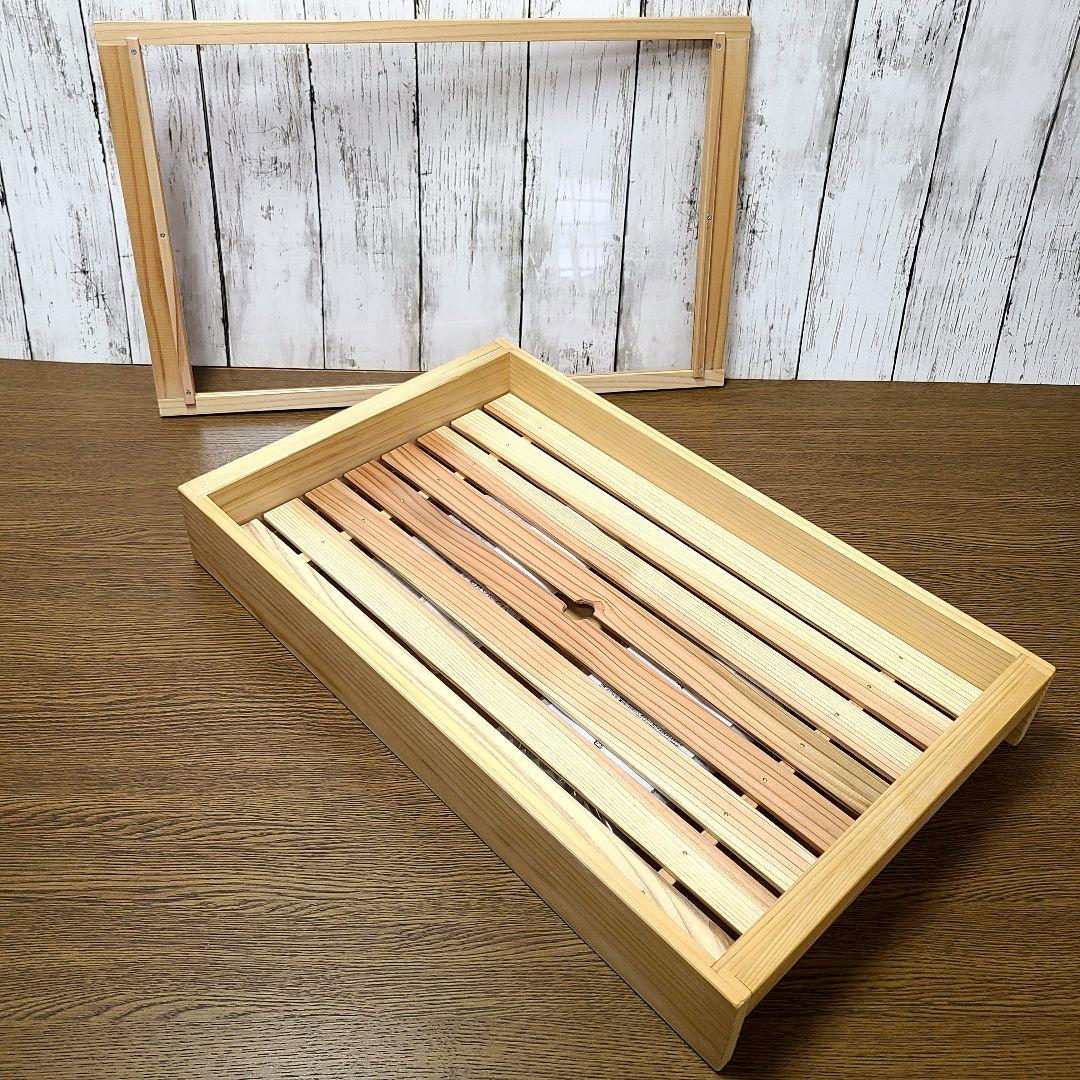 No1931【保冷剤付き】 寿司ネタケース ネタ箱　目皿・アクリル蓋付【手作り】