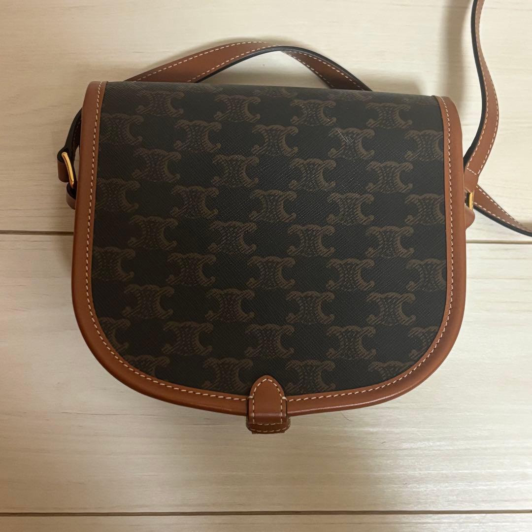 ゆ*読様 CELINE ミディアム フォルコバッグ トリオンフキャンバス＆カーフ