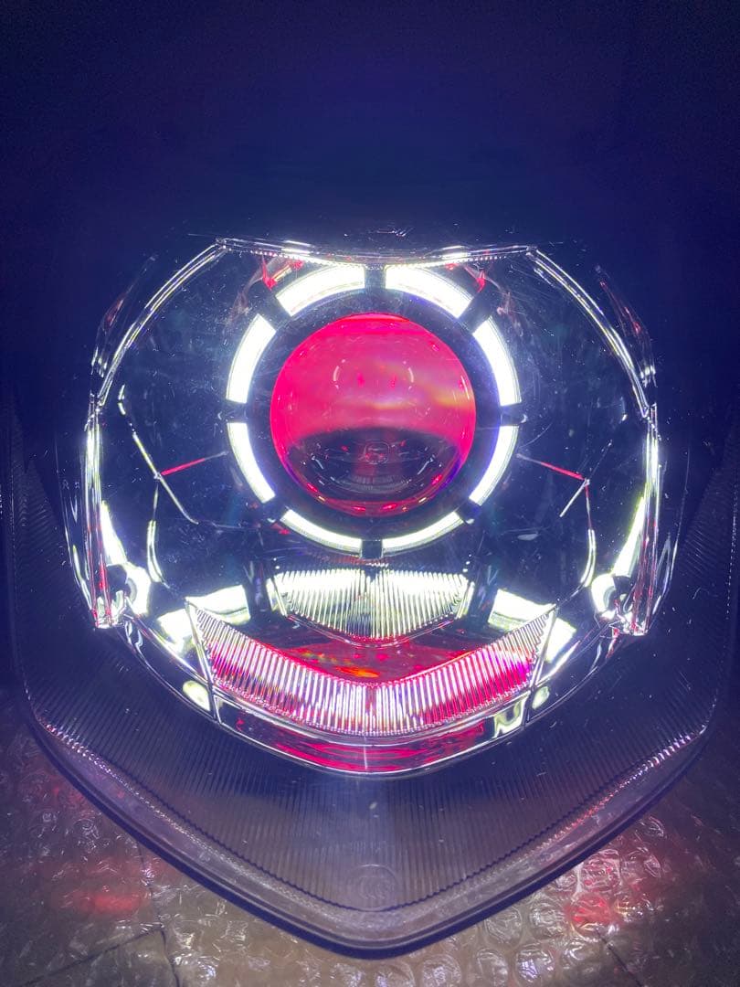 シグナスX 4型 デビルアイ プロジェクターヘッドライト レインボー 1点限り