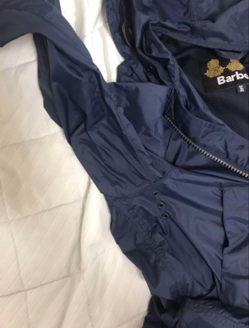 Barbour フーデッド ビデイルSL ナイロン ネイビー 36