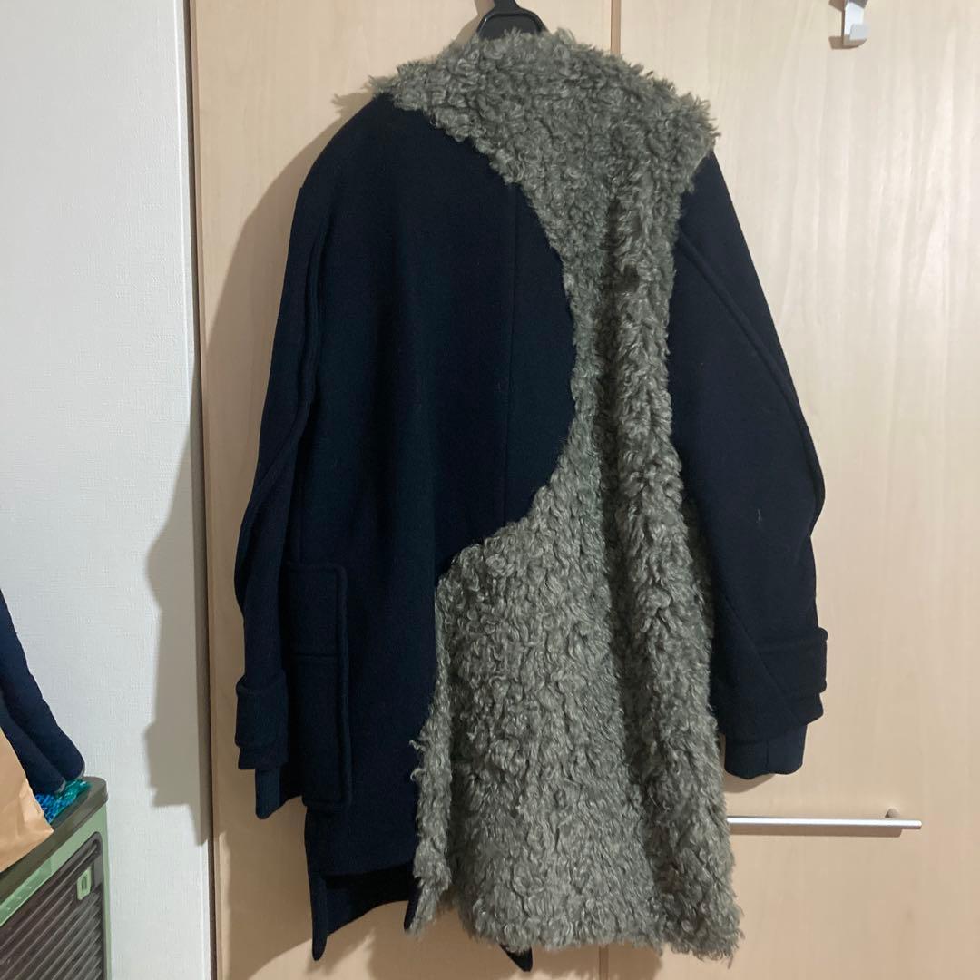 UN3D.◇新品未使用タグ付き◇ボアミックスウェーブラインコート