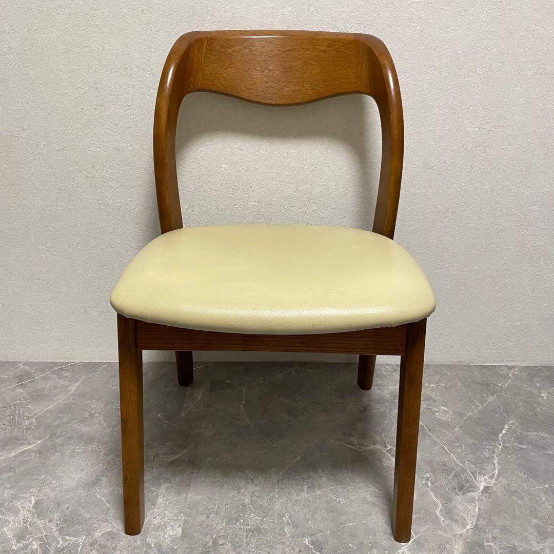 飛騨家具　シラカワムンク　ダイニングチェア　北欧モダン　オーク無垢材 ２脚セット