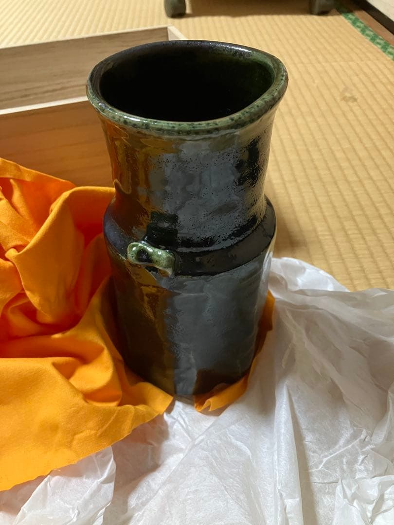 美山陶房 寺田康雄 花瓶 筒型