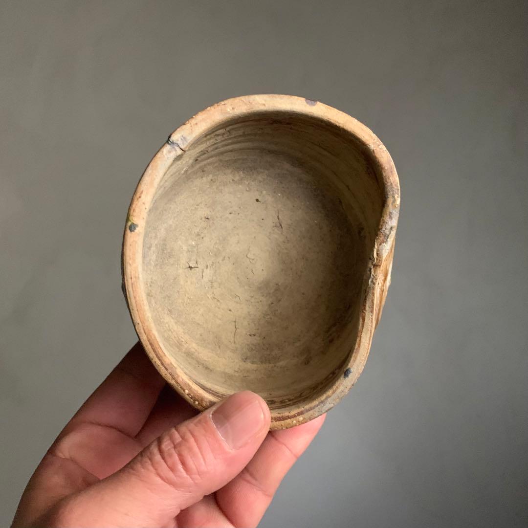 美濃 飴釉 半筒 茶碗 野香炉 江戸初〜前期 古美術 古道具 アンティーク