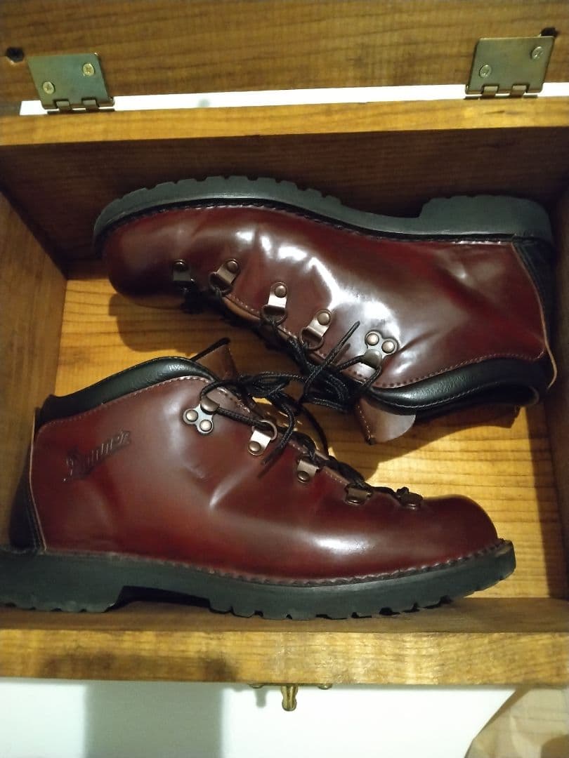 Danner ハイカットブーツ ダークブラウン 木箱付きコードバン