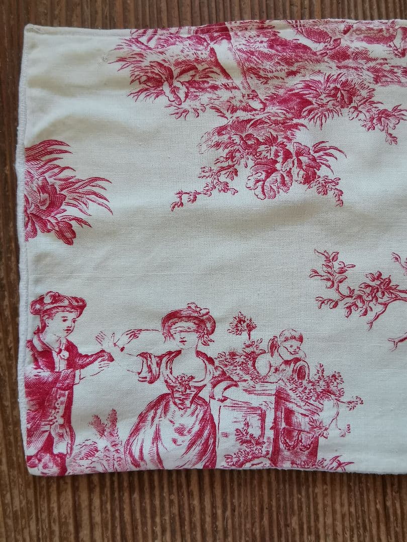 アンティークトワルドジュイ 子供とカップルと天使 田園風景 ランナー マフラー