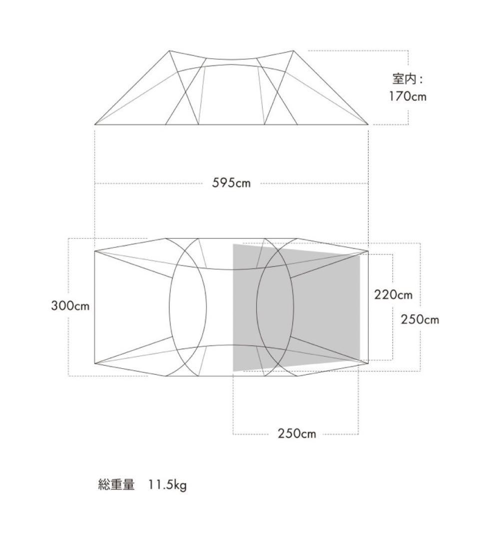 テント・タープ ZANE ARTS ROGA DT - 032