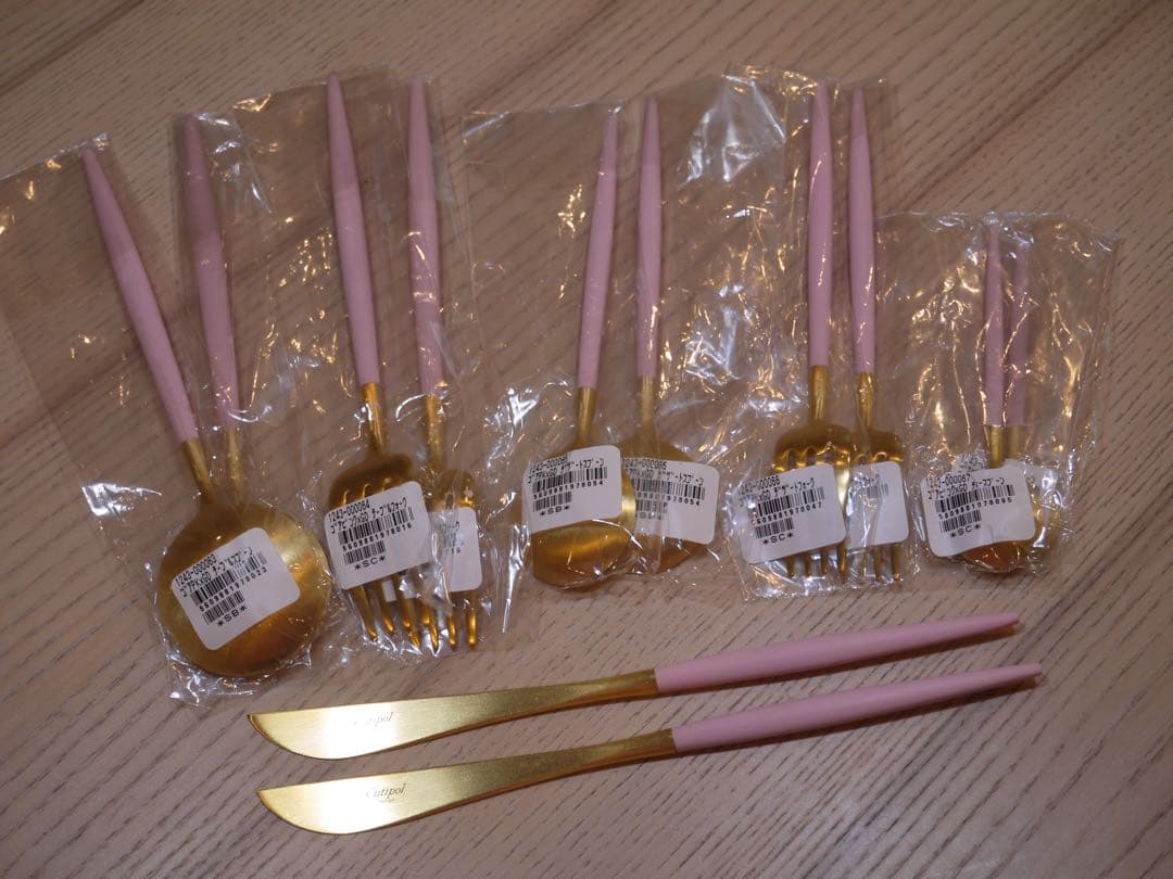 クチポール GOAピンク ゴールド　カトラリー12本セット