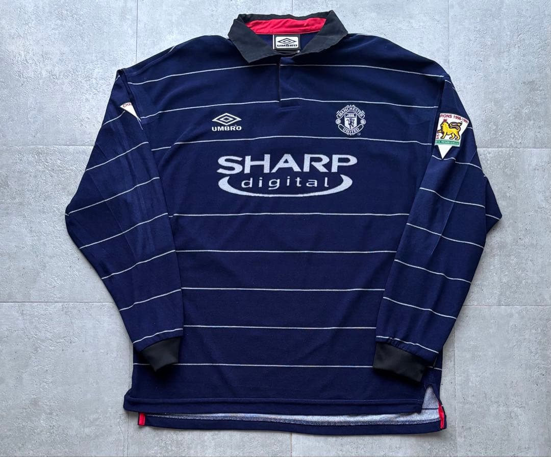 99-00 ベッカム　マンチェスターユナイテッド 長袖ユニフォーム　正規品