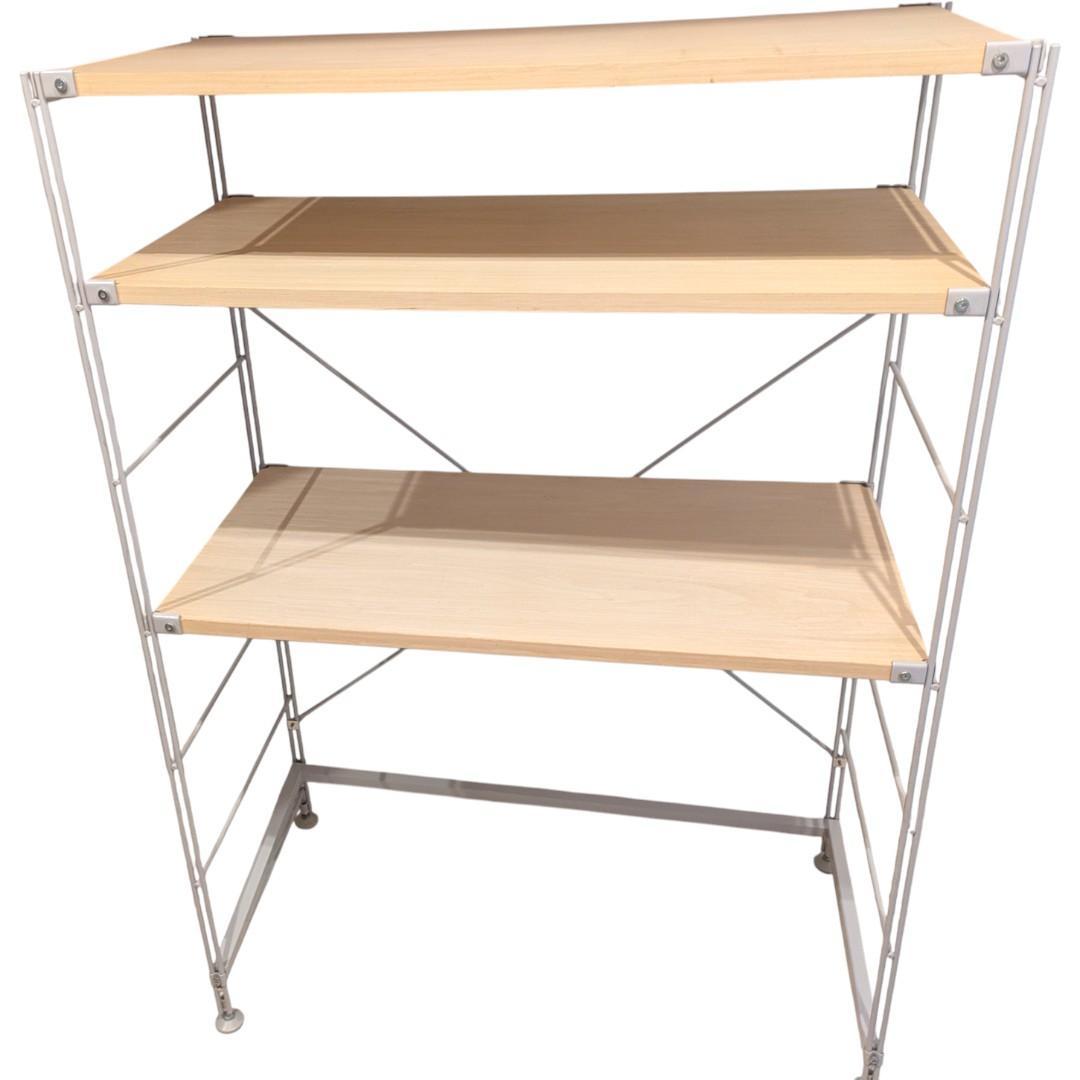 訳あり 無印良品 ステンレスユニットシェルフ オーク材棚セット ワイド・中