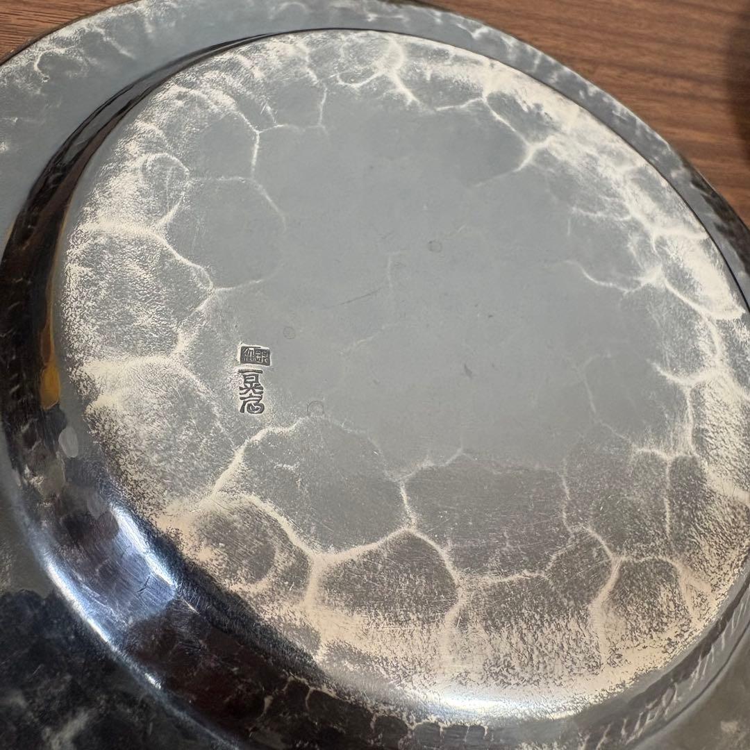 純銀　青海盆　一晃齋　6枚セット