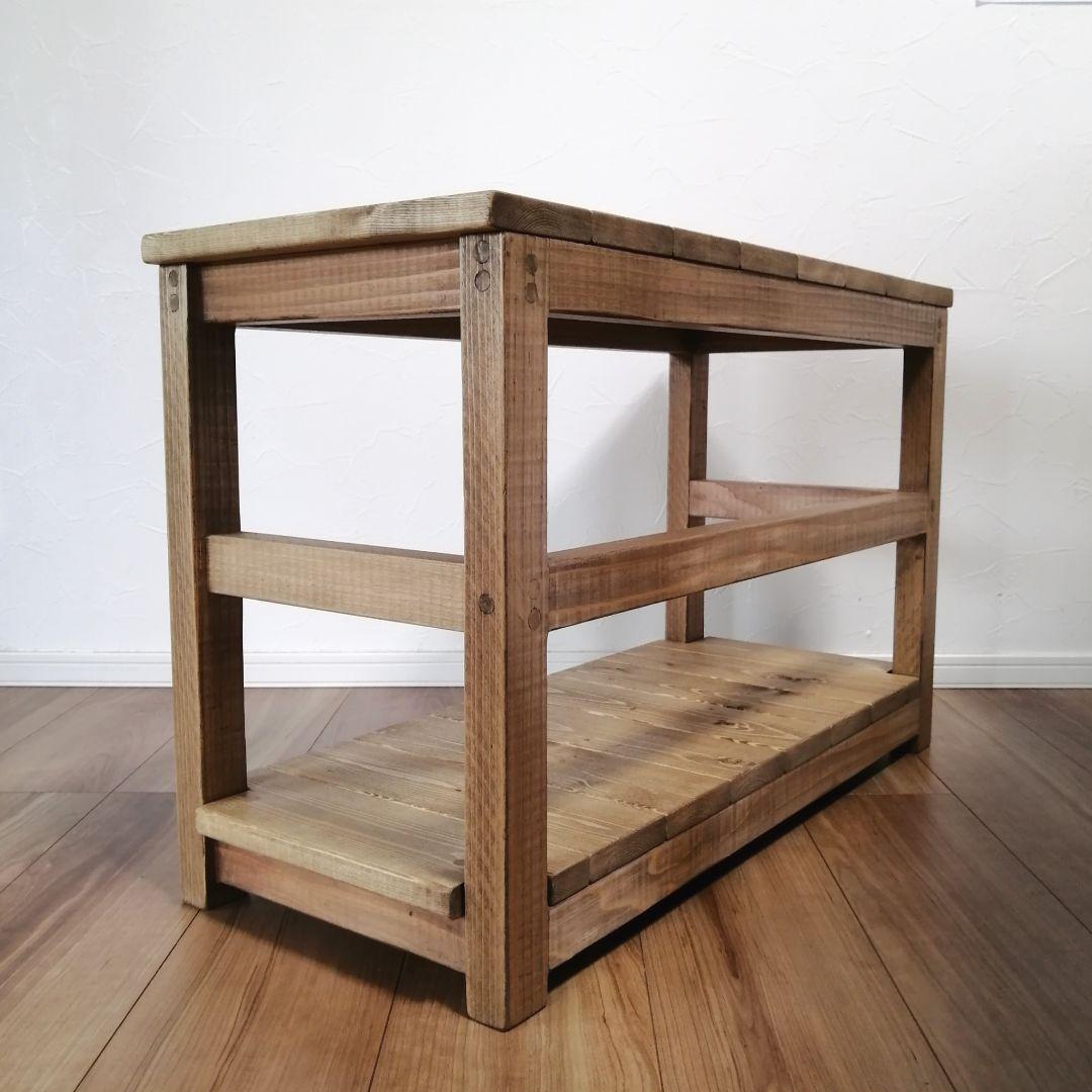 ハンドメイド シェルフベンチ