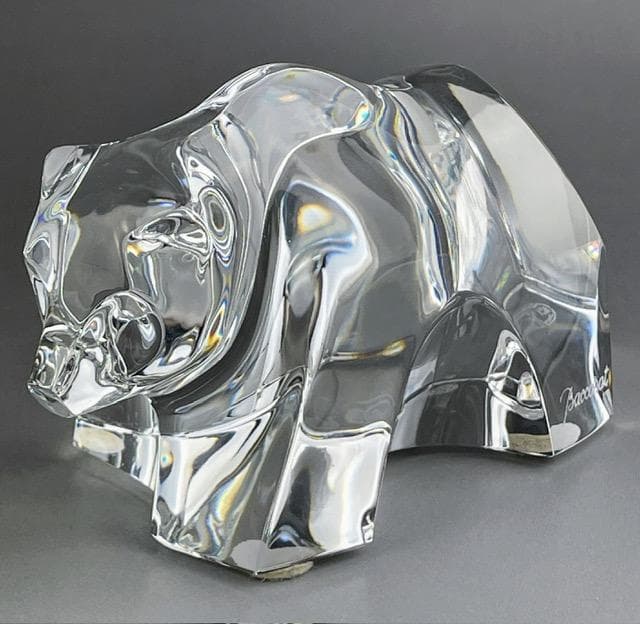 【美品】バカラ 熊 くま ベアー ぺーパーウェイト フィギュリン 置物 オブジェ