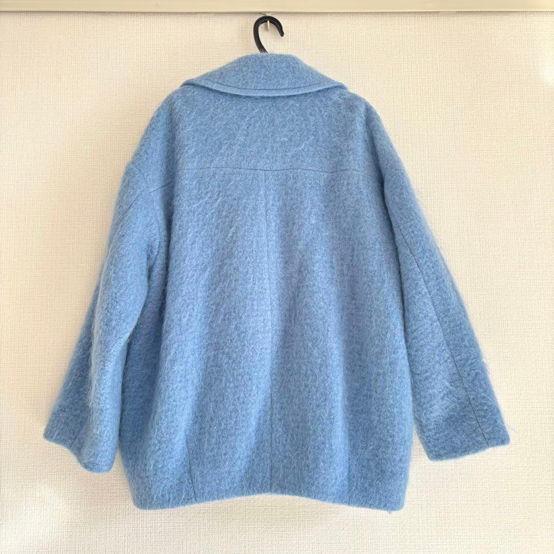 B:MING by BEAMS シャギー ミドルコート ライトブルー　S