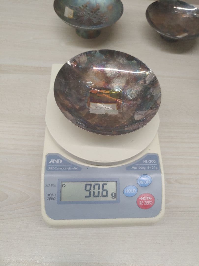 純銀 盃 5枚 約570g スクラップ　シルバー