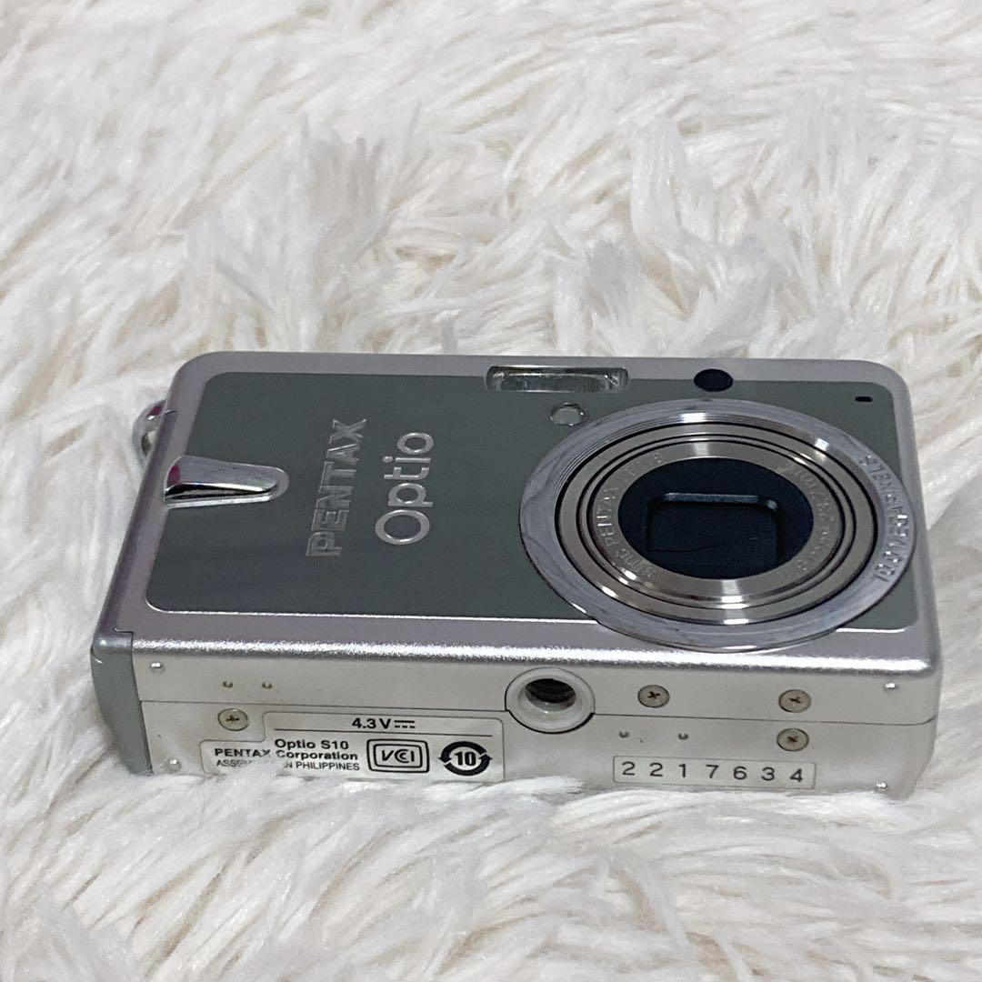 【極美品】 PENTAX ペンタックス Optio S10 デジカメ シルバー
