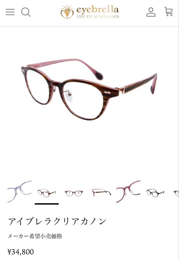 【未使用に近い】アイブレラクリアカノン サングラス eyebrella ブラウン