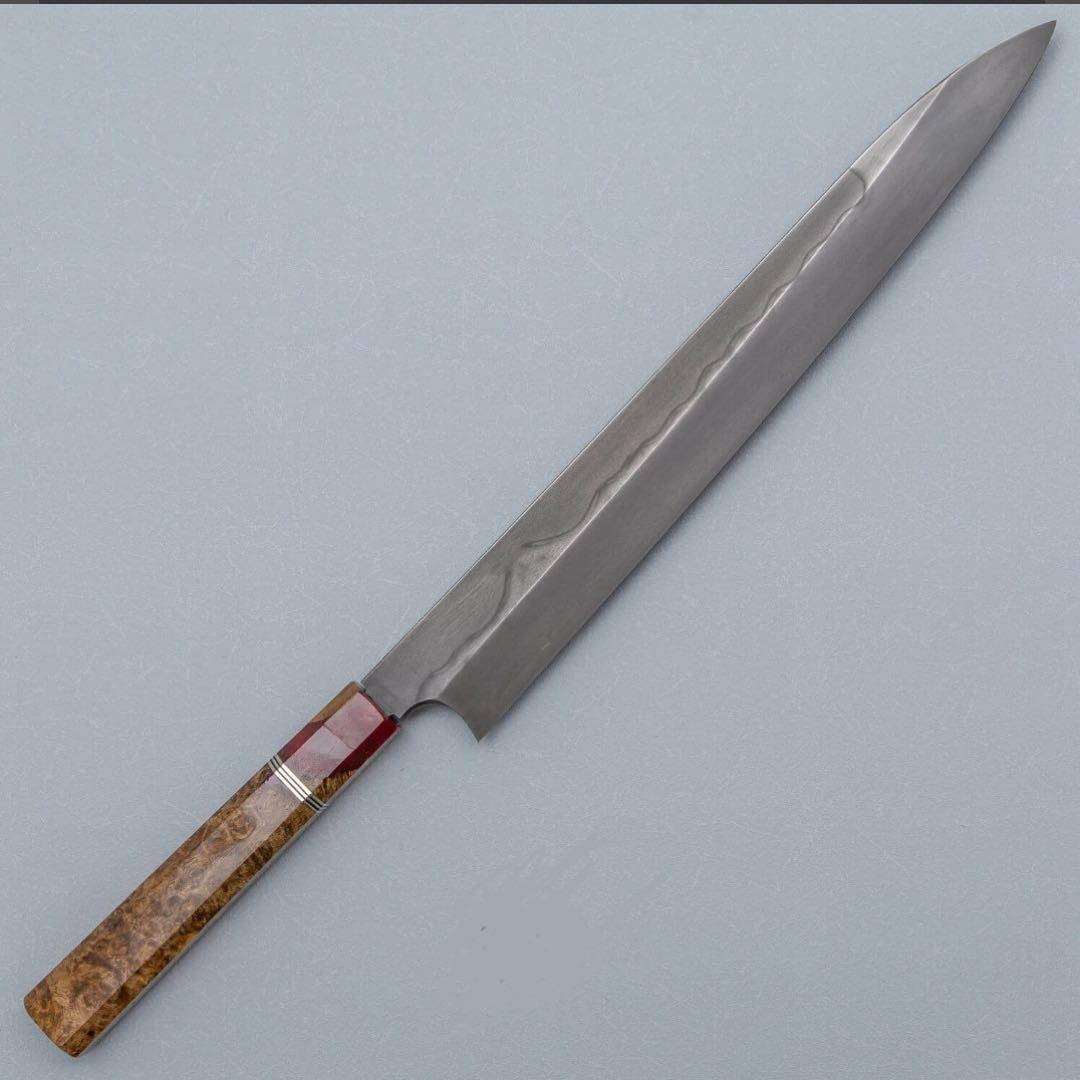 二唐刃物　本焼　白一鋼　柳　300