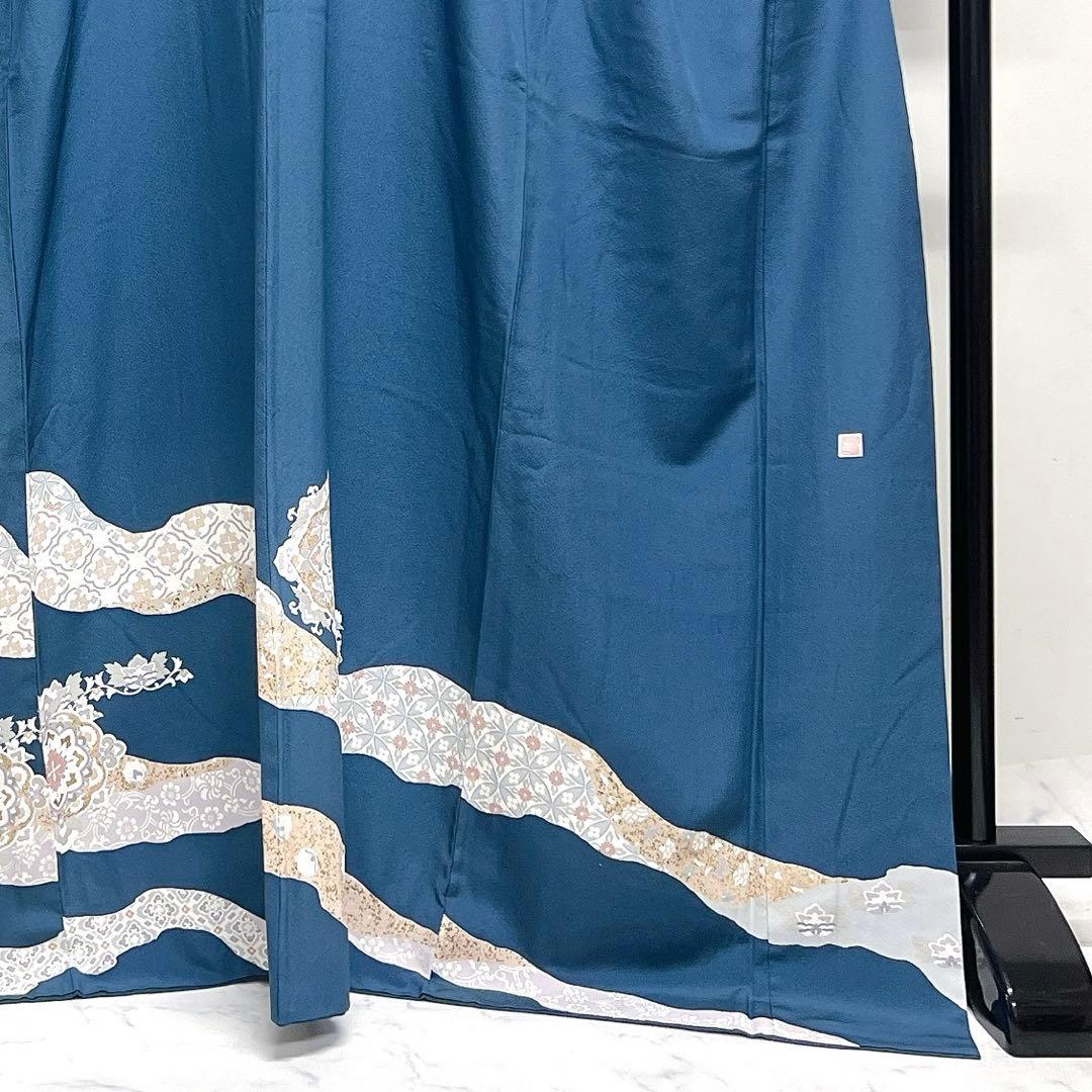 作家もの　色留袖　金駒刺繍　金彩　華紋　花菱　七宝　唐草 紋無し　着物　031k