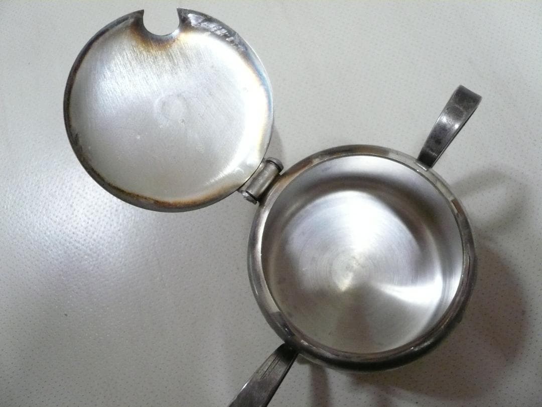 AZUMA　SILVER.STAINLESS 砂糖入れ