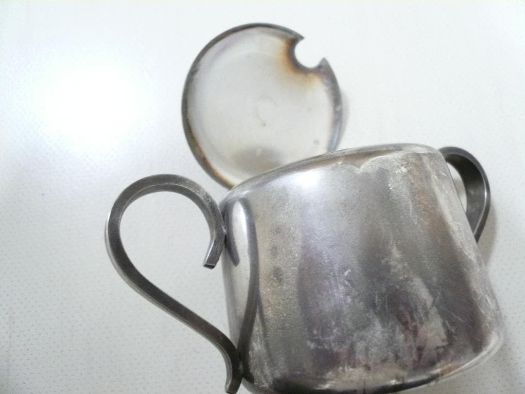 AZUMA　SILVER.STAINLESS 砂糖入れ