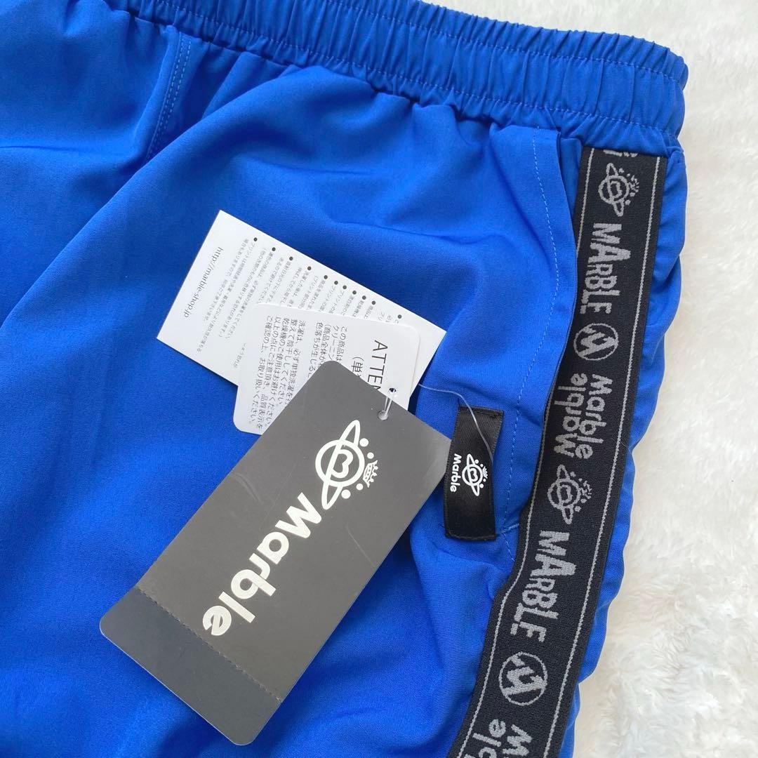 専用新品未使用タグ付 Marble フィットネスパンツMLブルー トレーニング