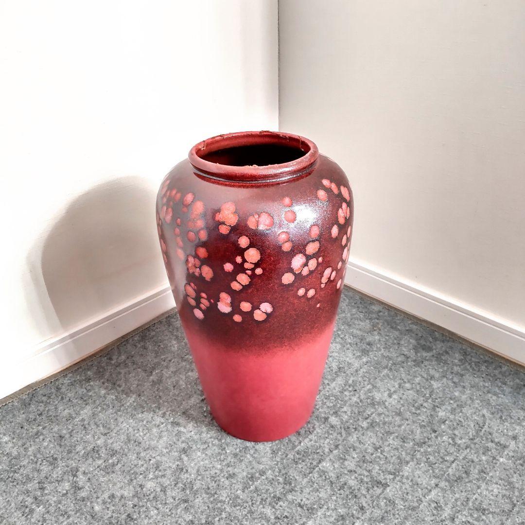 大型花器　西ドイツ　ファットラバ　W.GERMANY　フラワーベース　38cm