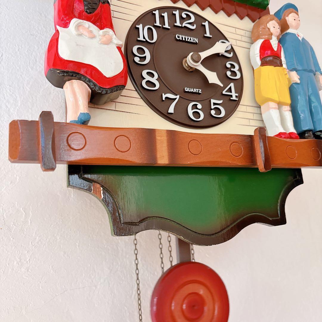 【匿名配送】 CITIZEN シチズン 鳩時計 稼働品 電池付き 壁掛け時計