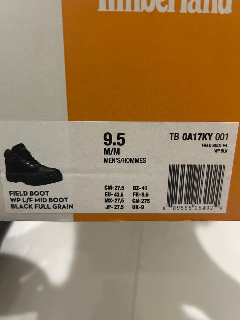 新品 Timberland フィールドブーツ (US9.5/27.5cm) Ⓗ