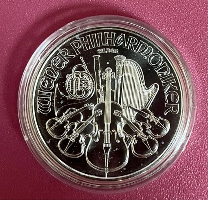 オーストリアウイーン銀貨1オンス2021【クリアケース付き】2枚【新品未使用】