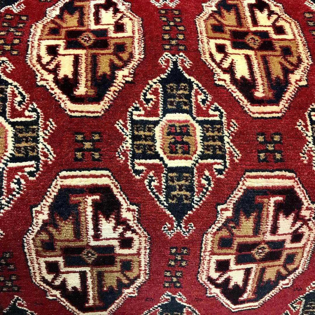 ペルシャトルクメンウールラグ/サイズ:85x150cm…。 ..m53。