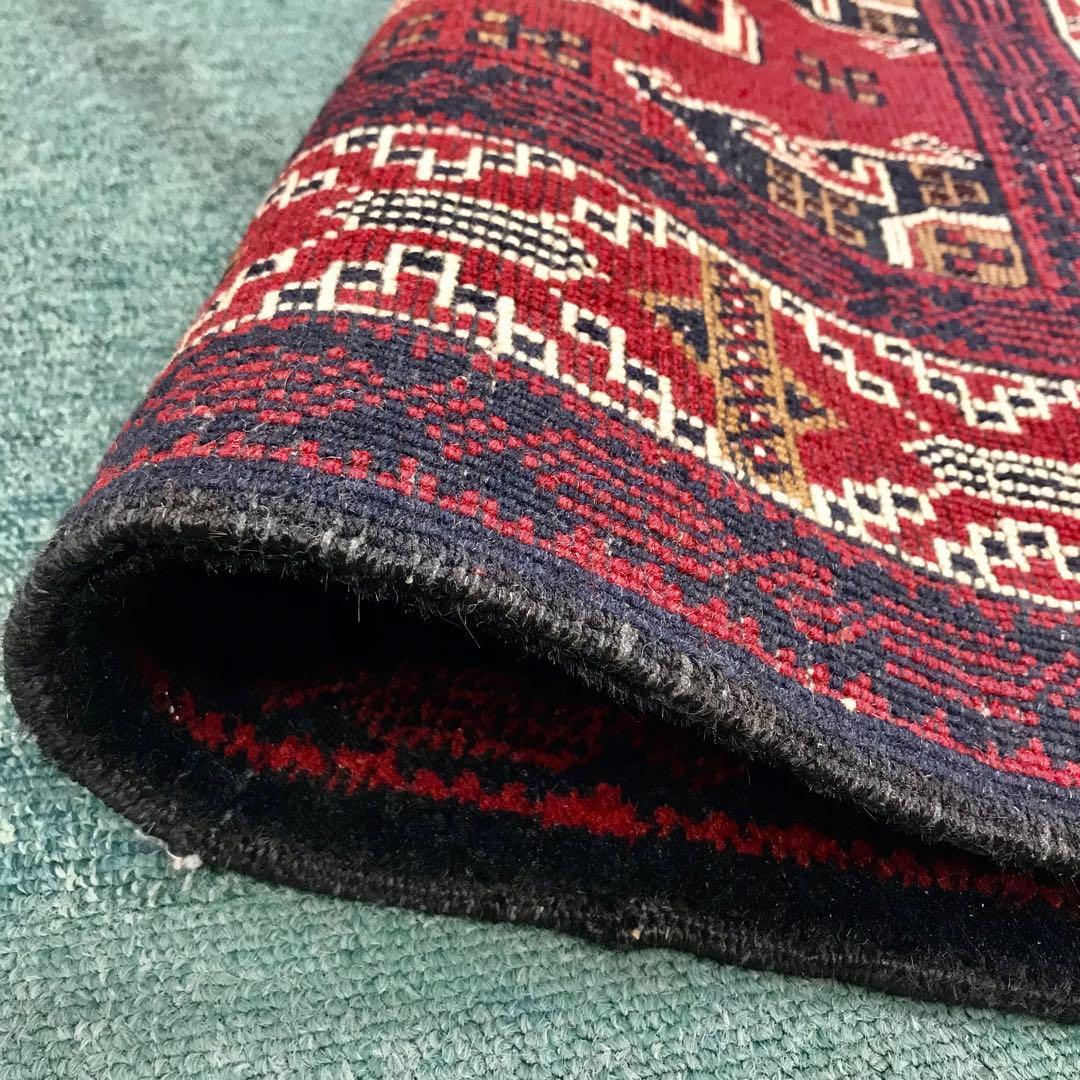 ペルシャトルクメンウールラグ/サイズ:85x150cm…。 ..m53。