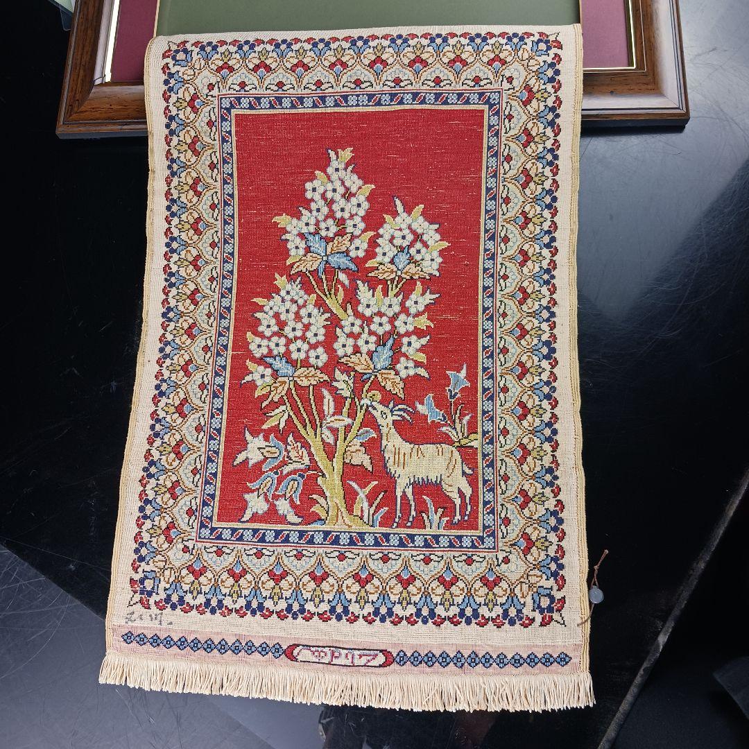 Y2732 トルコ ヘレケ絨毯 シルク100% 手織り100万ノット 額装