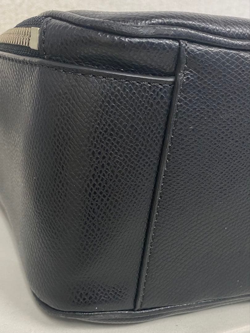 COACH コーチ ビジネスバッグ 黒 レザークロスグレーン ブリーフケース