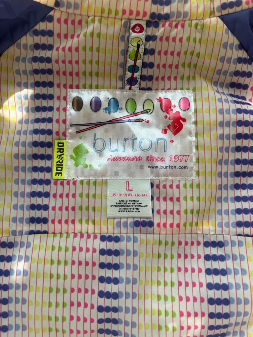 子ども用スノーボードウェア（紫・青）