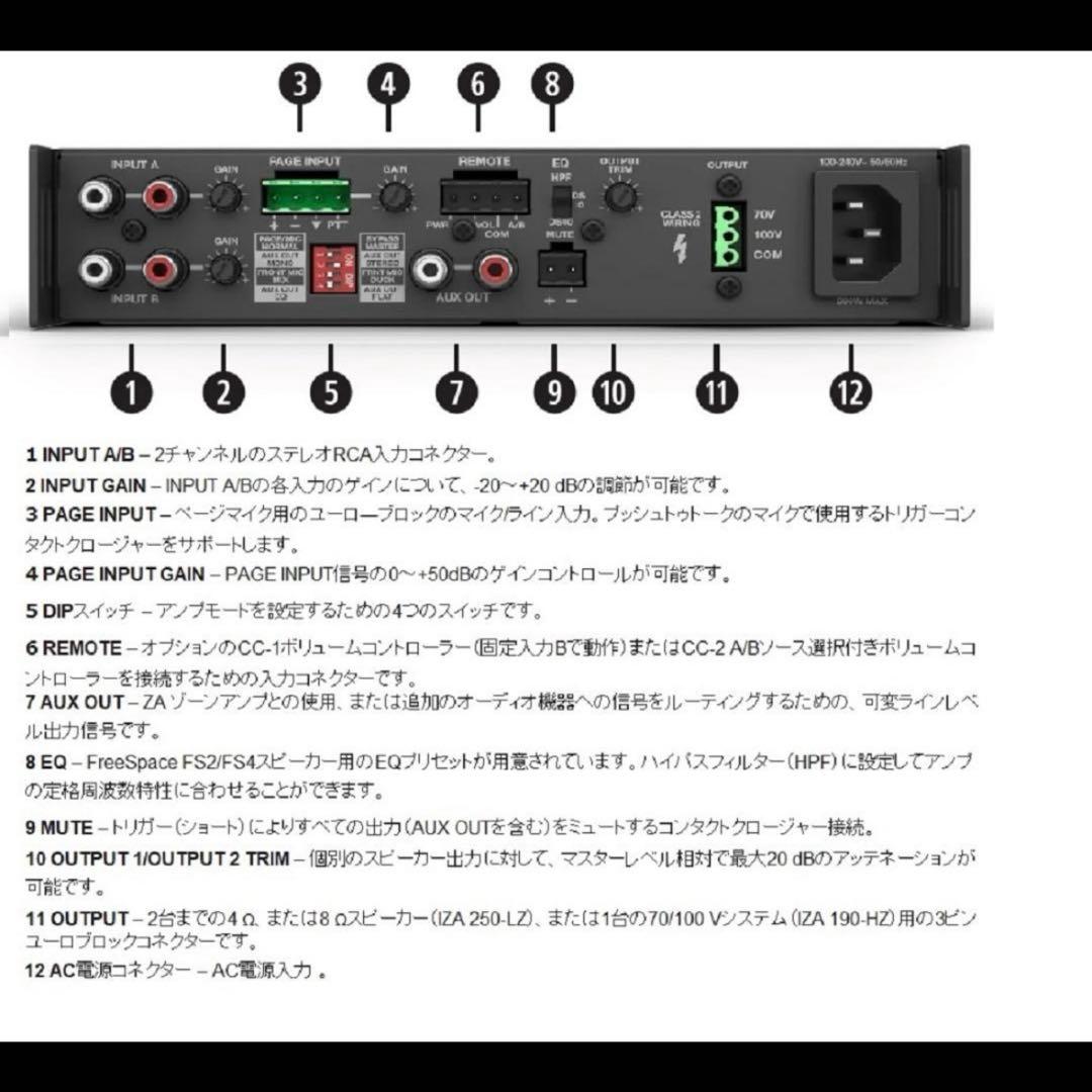 箱付き BOSE　IZA190-HZ　ゾーンアンプ　パワーアンプ