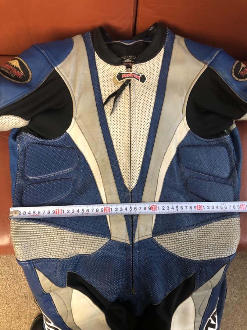 KUSHITANI 革ツナギ、レザースーツＬ丈ＬＬ幅