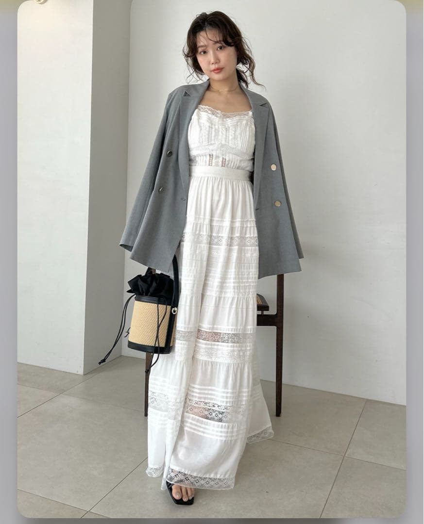 【新品タグ付き】FRAY I.D（フレイ アイディー）デザインレースキャミソール