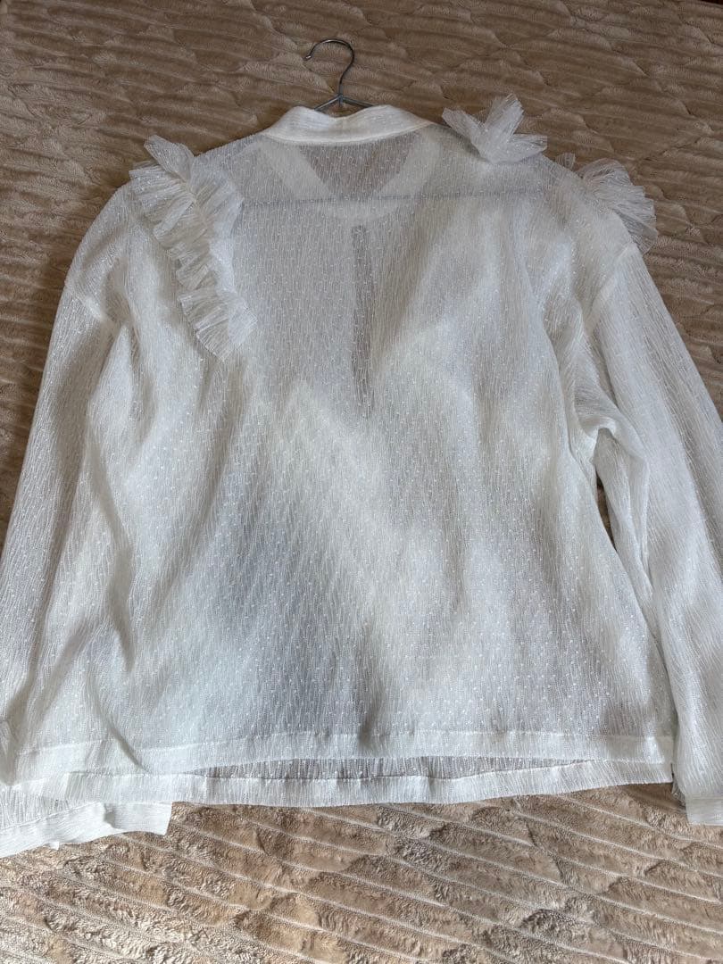 トップス Knuth Marf tulle design blouse /white