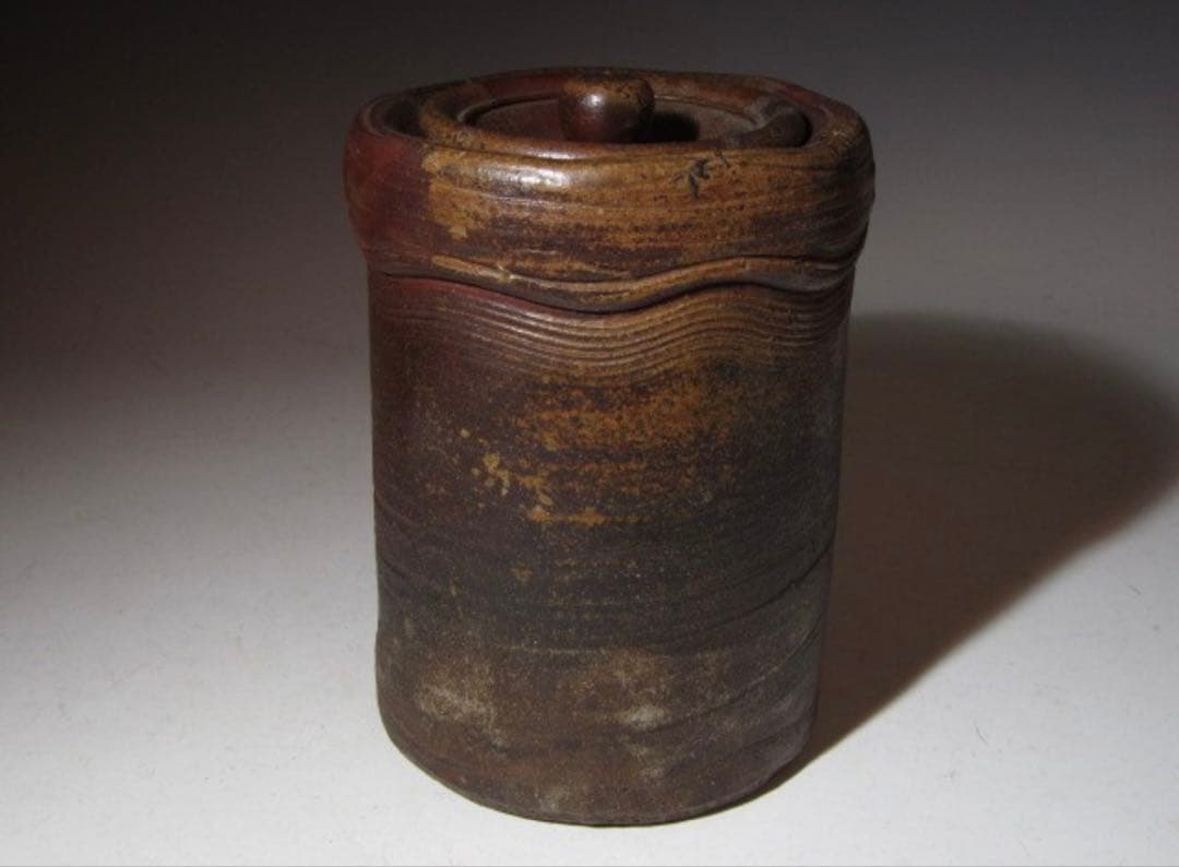 古備前水指「長良」裏千家六代 六閑斎花押の時代の名品！7126