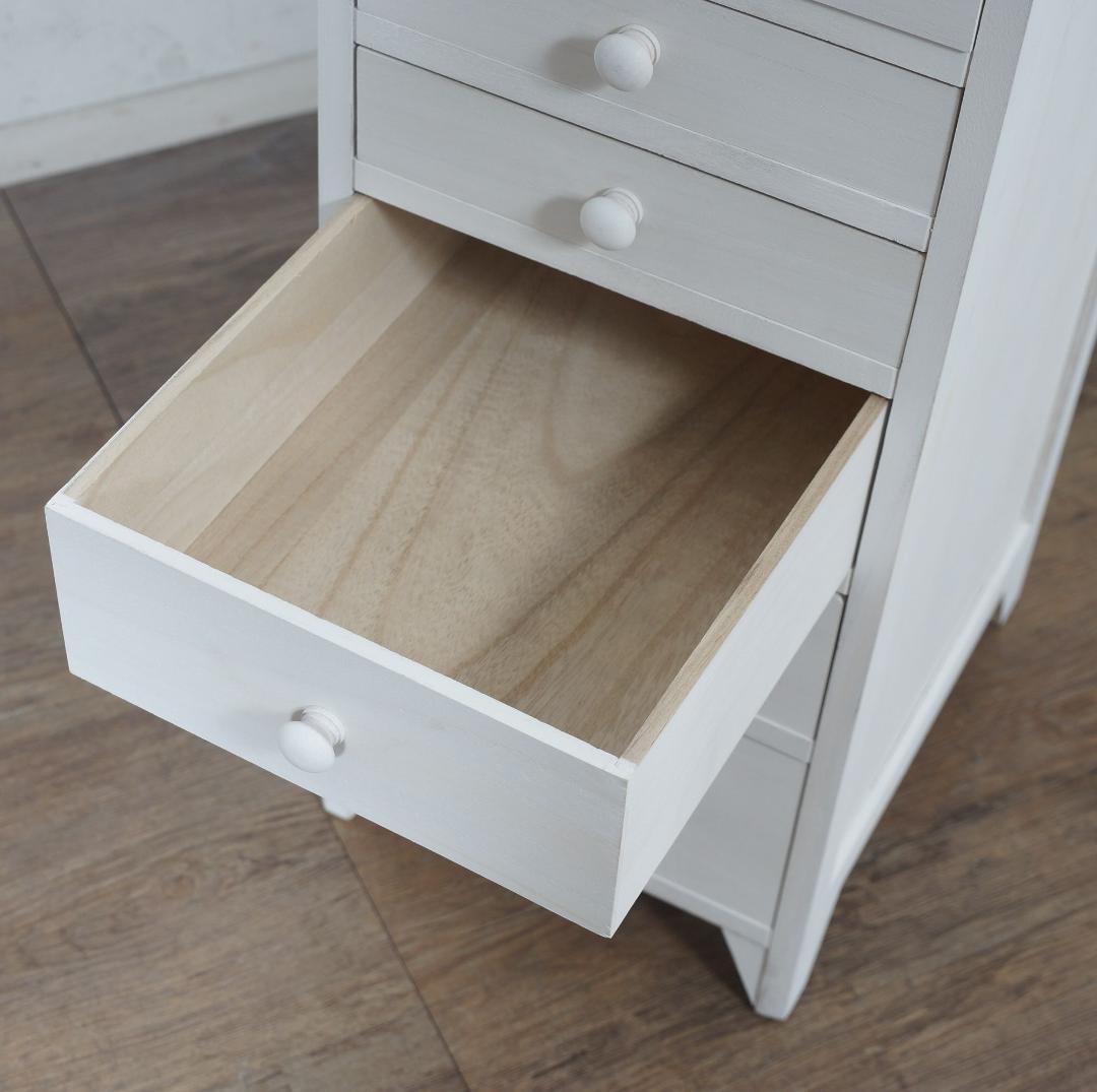 【新品】シャビー アンティーク風　チェスト　A4対応 6段 異素材天板