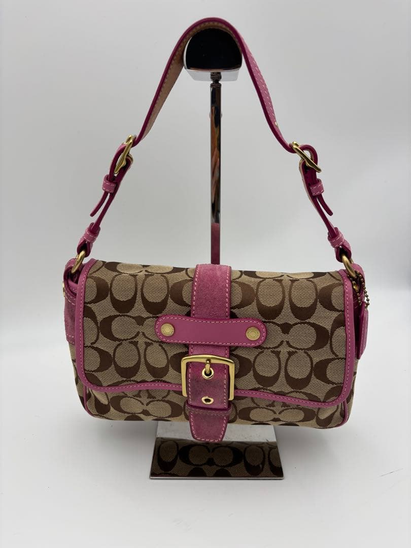 希少 COACH コーチ ソーホー シグネチャー ワンショルダーバッグ 1482