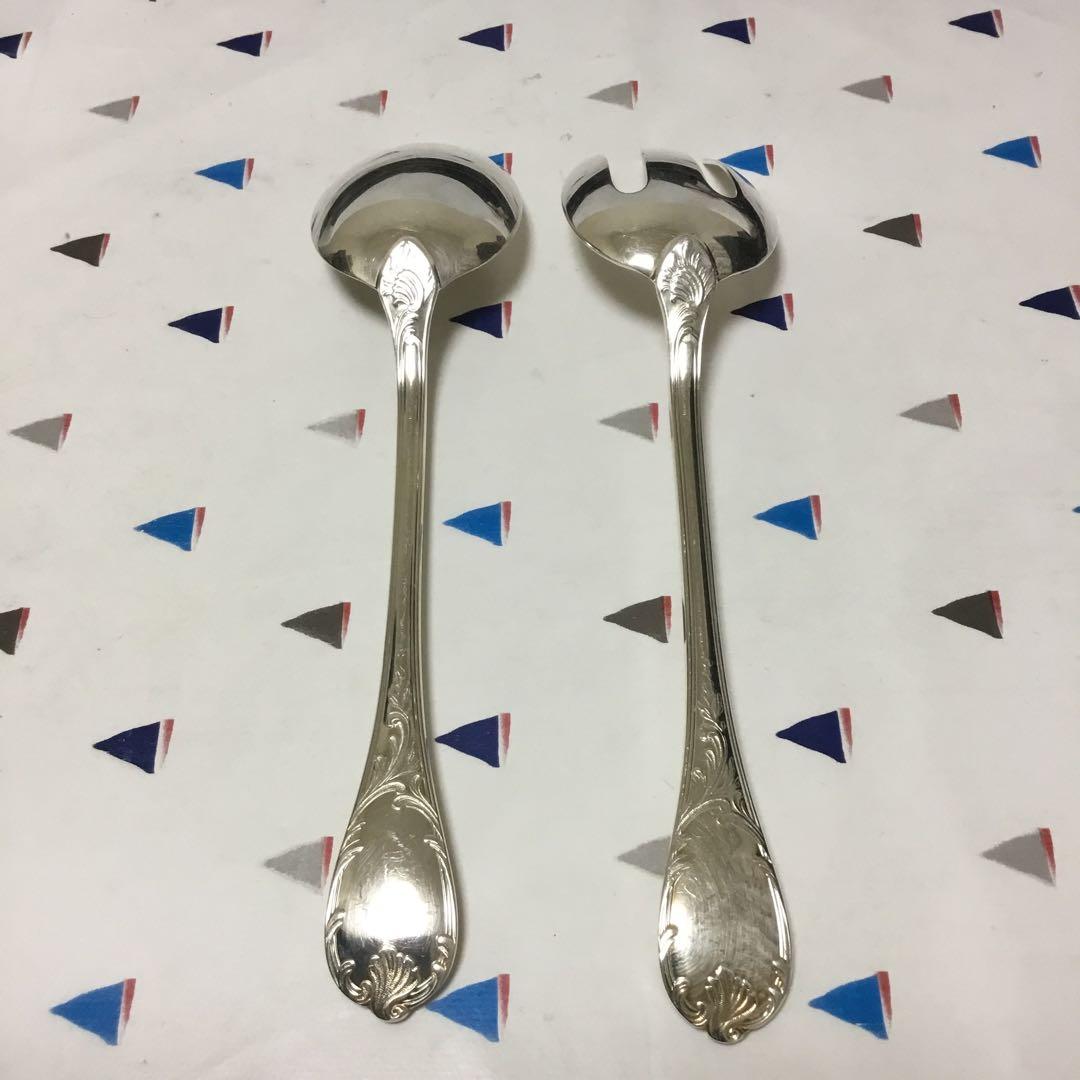 クリストフル マルリー サラダサービングスプーン、フォークセット