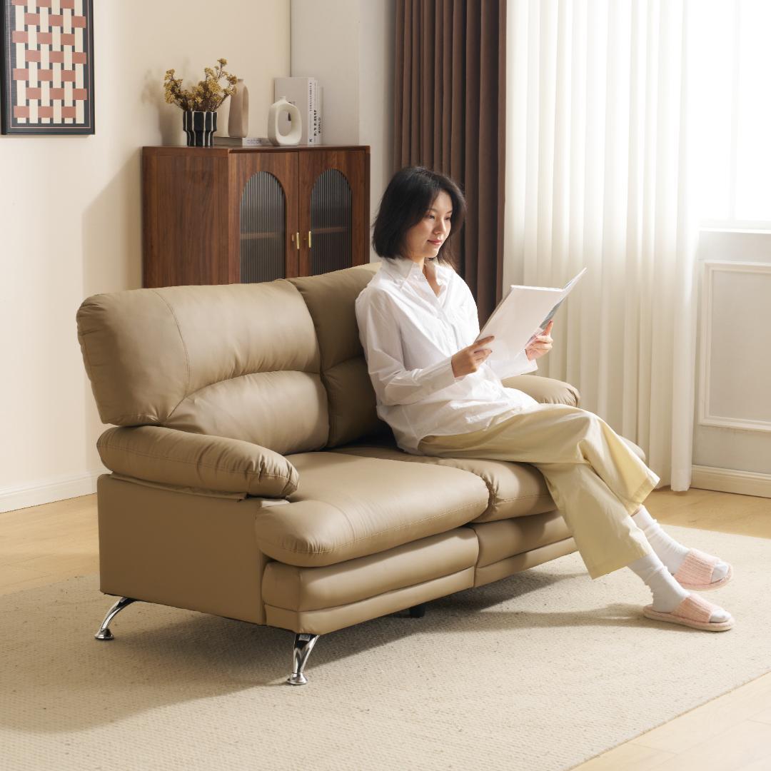 ソファー ソファ 2人掛け 幅155cm 2人掛け 北欧 ソフトレザーソファー